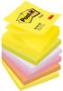 Post-it Z-Notes Neon Rainbow Collection, Packung mit 6 Blöcken, 100 Blatt pro Block,