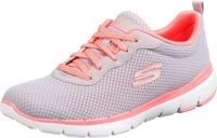 Skechers Damen Flex Appeal 3.0 First Insight Sneaker, Lt Gray Mesh Hot Pink Trim, 36