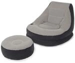INTEX "Ultra-Lounge" Aufblasbarer Sessel mit Polsterhocker inkl. Getr&auml;nkehalterung