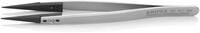 KNIPEX Pinzette mit Wechselspitzen ESD Mattiert Glatt 130 mm, 92 81 05