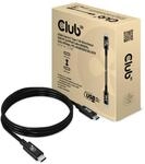 Club3D USB4 Gen3x2 Typ-C Bi-Direktionales USB-IF Zertifiziertes Kabel 8K60Hz, Daten