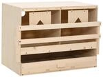 vidaXL Legenest f&uuml;r H&uuml;hner 2 F&auml;cher 63x40x45 cm Massivholz Kiefer