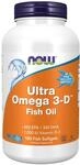 Now Foods, Ultra Omega 3-D Fisch&ouml;l, 180 Weichkapseln, Laborgepr&uuml;ft, Glutenfrei,
