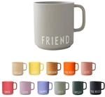 Design Letters Kaffeebecher mit Henkel Grau FRIEND | Geschenke f&uuml;r beste Freundin 