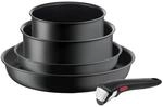 Tefal Ingenio Ultimate 5-teiliges Topf und Pfannenset abnehmbarer Griff, stapelbar,