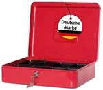 MAUL Geldkassette rot Stahlbox mit M&uuml;nzeinsatz & 2 Schl&uuml;sseln
