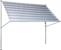 ANGERER Klemmmarkise Premium hellgrau gestreift, 350 cm | Markise f&uuml;r Sonnenschutz,