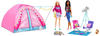 Barbie Let's Go Camping Zelt, 2 Puppen, 1x blond, 1x schwarz, Camping Zubehör, Zelt,