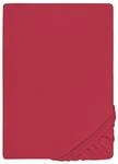biberna Deluxe Jersey-Elastic-Spannbetttuch 90x190 cm - 100x220 cm rot | 97%