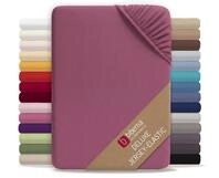 biberna Deluxe Jersey-Elastic-Spannbetttuch 90x190 cm - 100x220 cm rot | 97%