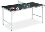 Relaxdays Tischtennisplatte, klappbarer Tischtennistisch mit Netz, 2 Schl&auml;ger, 3