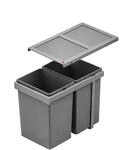 Hailo AS Tandem 15/15 dunkelgrau - 3669001 Einbau Abfallsammler