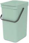 Brabantia Sort & Go Abfalleimer mit Deckel 12 L (hellgr&uuml;n), platzsparender