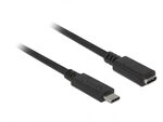 DeLock KAB USB3.1 C> USB Type-C Buchse Verl&auml;ngerung 2.0 m schwarz - Kabel -