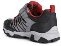 Geox Jungen J Magnetar Boy Wpf Sneakers, Black Red, 25 EU