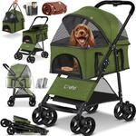 LOVPET&reg; Hundewagen 2in1 Hundebuggy Hundebox Tragetasche Faltbar klappbar bis 20kg,