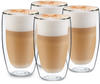 GLASWERK Design Latte Macchiato Gläser doppelwandig (4 x 450 ml) Cappuccino...