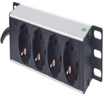 Intellinet 10" 4-Fach Steckdosenleiste 1 HE 714020