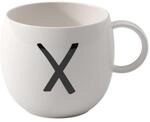 like. by Villeroy & Boch - Letters Becher X, 380ml, Premium Porzellan, wei&szlig;