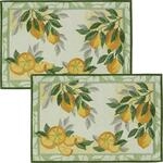 Sander Tischset Lemon 2er-Pack Gobelin gelb-gr&uuml;n Gr&ouml;&szlig;e 32x48 cm