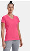 Under Armour Damen Tech Short Sleeve V - Solid, atmungsaktives Laufshirt für Frauen,