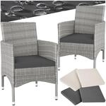 tectake&reg; 2er Set Gartenstuhl aus Polyrattan, Gartenm&ouml;bel Set mit 2 Sessel, Outdoor