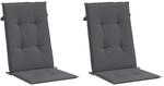vidaXL Gartenstuhlauflagen f&uuml;r Hochlehner 2 STK. Anthrazit 120x50x2 cm