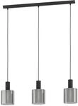 EGLO H&auml;ngelampe Gorosiba, Pendelleuchte Esstisch Rauchglas | 3-flammige Deckenlampe