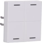 MDT technologies Taster Light 55 4-fach RGBW,rws/gl&auml;,neutral BE-TAL55T4.01