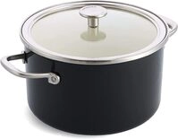 KitchenAid Steel Core Enamel Kochtopf mit Deckel (24cm/6l), deutsche Emaille,