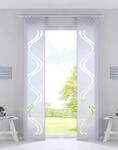 2er Set Fl&auml;chenvorh&auml;nge Schiebegardinen HxB 245x45 cm Grau Ausbrenner Qualit&auml;t
