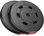 Hop-Sport Hantelscheiben Set 20 kg (2x10 kg) Kunststoff, Gewichtsplatten mit 31mm