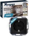 Kopp Paris Schutzkontakt-Steckdose, 1-fach, mit Ber&uuml;hrungsschutz, 16A, 250V~, IP20,