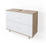 Vicco Waschbeckenunterschrank Ilias, Wei&szlig;/Sonoma, 80 x 60.8 cm | mit