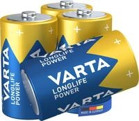 VARTA Batterien D, 4 St&uuml;ck, Longlife Power - Alkaline 4 St&uuml;ck - Alkaline Monozellen