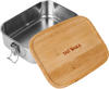 Tatonka Edelstahl Brotdose Lunch Box I 1000 ml Bamboo - Brotbox mit Bambusdeckel und