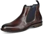 bugatti Herren Chelsea Boots 311A0A324100-6400 Weite Normal Pull-on Leder mid-Brown
