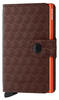 Secrid Unisex-Erwachsene Miniwallet Optical Brown-Orange Reisezubehör-Brieftasche,