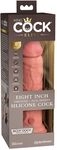 King Cock 8" Vibrating Silicone Dual Density Cock, Light, 8 Zoll