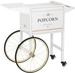Royal Catering Popcornwagen mit Fach und Ablage im eleganten Retrodesign in Wei&szlig; &