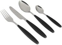 Gimex - Besteck - Schwarz - Soft-Touch-Griff - 16-Teilig