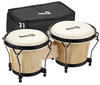 RockJam RJ-100300 7" and 8" Bongo Set with Padded Bag and Tuning Wrench Natural