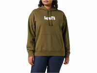 Levi's Damen Graphic Standard Hooded Sweatshirt Hoodie, Poster Logo Dark Olive, XS