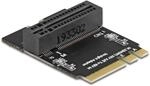 Delock Adapter M.2 Key A+E Stecker zu Key M Slot gewinkelt mit Halterung
