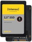 Intenso Interne 2,5" SSD SATA III Performance, 2 TB, 550 MB/Sekunden, Schwarz