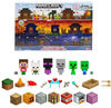 Mattel Minecraft HHT64 - Mob Head Minis Adventskalender mit pixeligen Videospiel