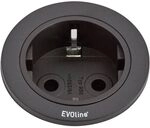 EVOline 159280000900 Steckdosenleiste Unterputz 1-Fach schwarz