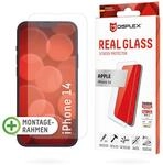 Displex Panzerglas (10H) + Schutzh&uuml;lle f&uuml;r Apple iPhone 14, Eco-Montagerahmen, +