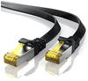 10m CAT 7 Netzwerkkabel Flach - Ethernet Kabel - Gigabit Lan 10 Gbit s - Patchkabel -