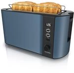 Arendo - Edelstahl Toaster Langschlitz 4 Scheiben - Defrost Funktion -